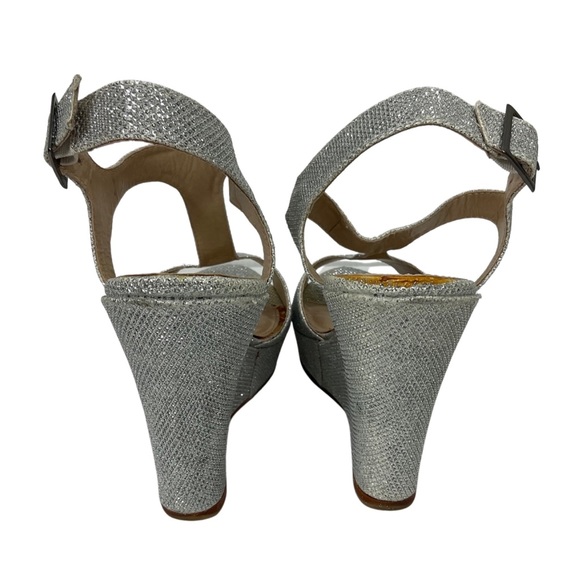 Rampage Candelas Silver Gilt Platform Wedge Shoes Size 8.5 - Picture 7 of 13